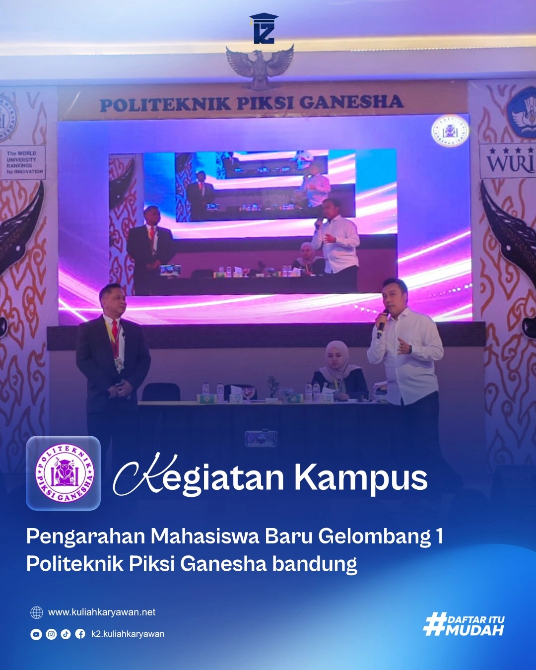 Pengarahan Mahasiswa Baru Gelombang 1 Politeknik Piksi Ganesha TA Ganjil 2026 2027